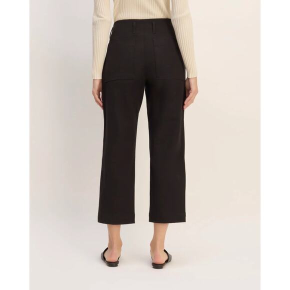 NWT Everlane Bi-Stretch Utility Pant Black Straight Leg High Rise Stretch Pant 4 - Picture 4 of 15
